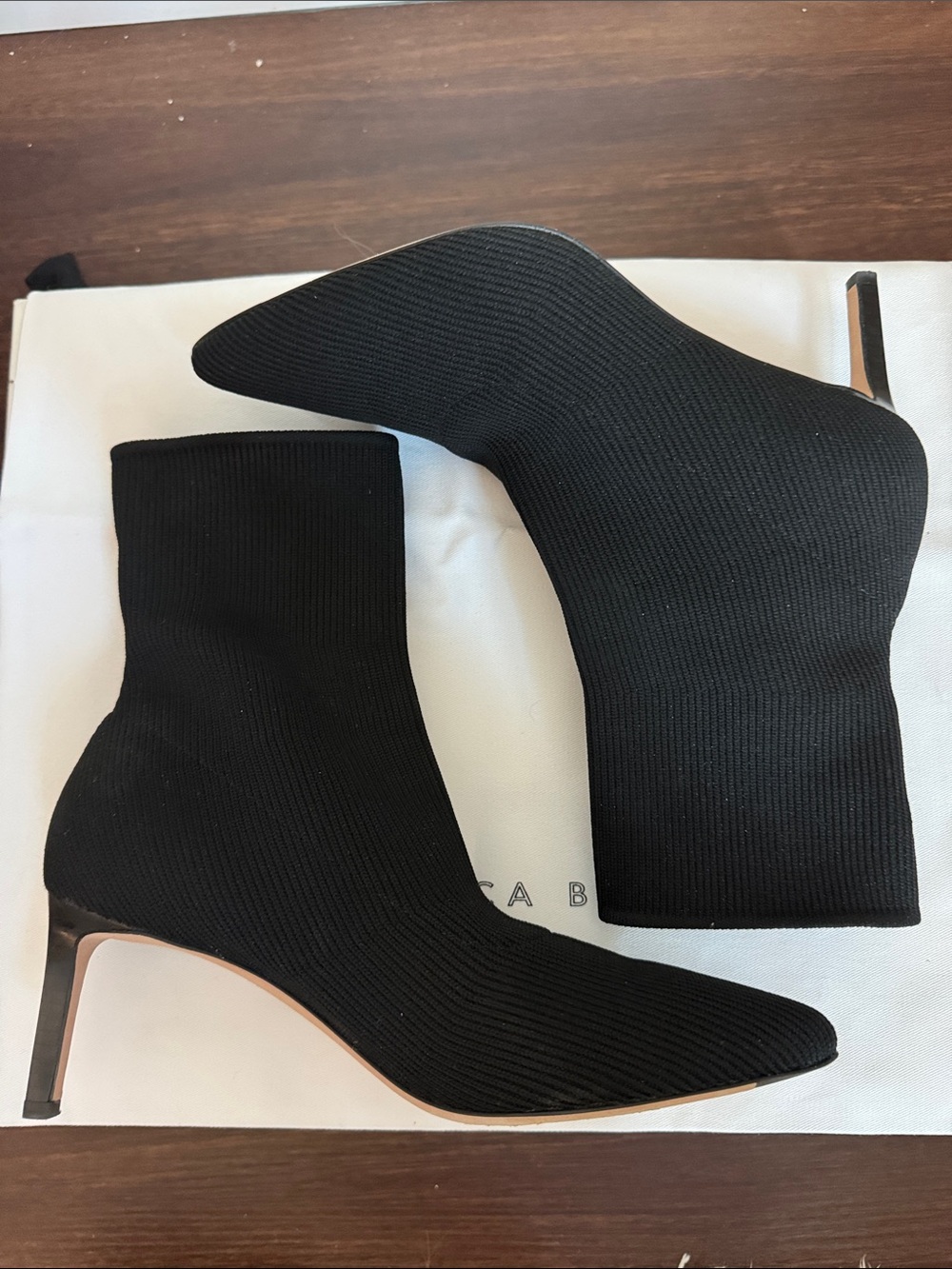 VERONICA BEARD Lakota Ankle Sock Boots Black Size 7.5 - Picture 2 of 8